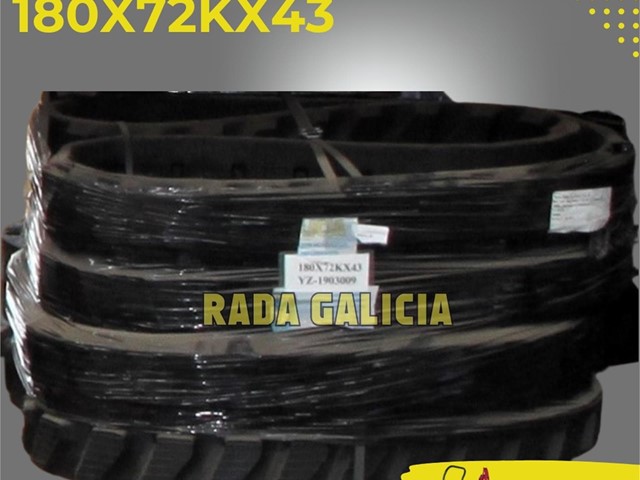 CADENAS DE GOMA PARA MINI EXCAVADORA medidas 180X72KX43