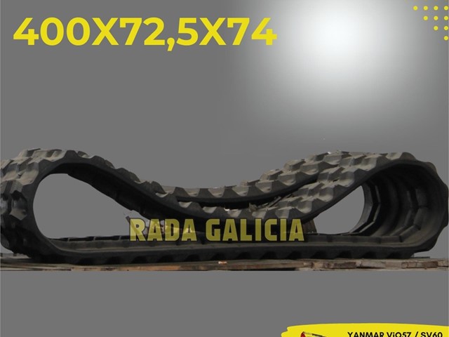 CADENAS DE GOMA PARA MINI EXCAVADORA medidas 400X72,5X70 / 74