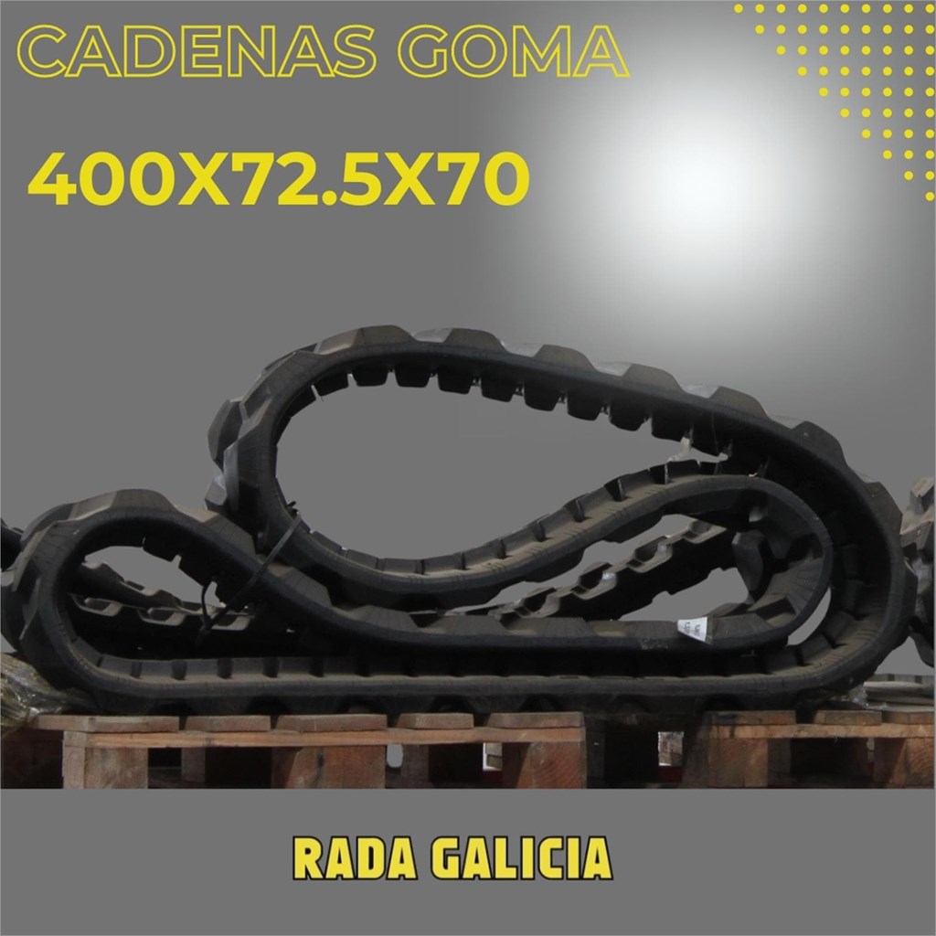Foto 2 CADENAS DE GOMA PARA MINI EXCAVADORA medidas 400X72,5X70 / 74
