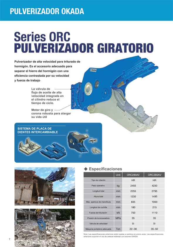 Pulverizador giratorio Okada