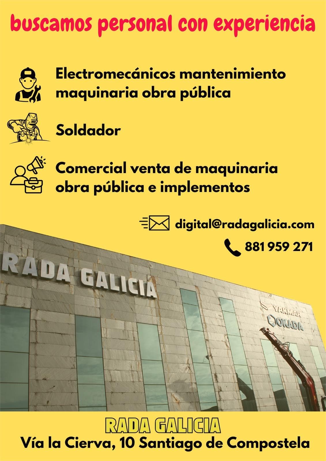 Ofertas de empleo activas en Rada Galicia - Imagen 1